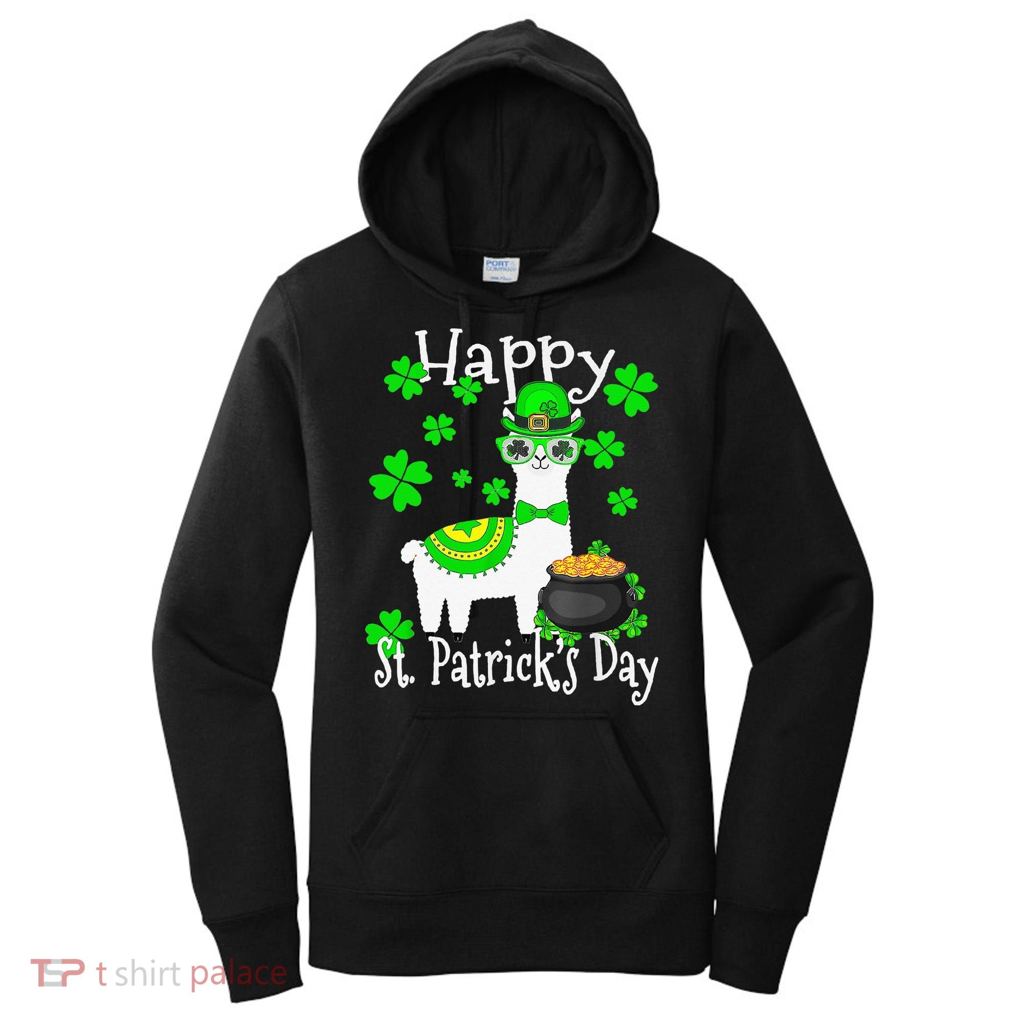 Happy St Patrick's Day Irish Shamrock Leprechaun Women's Hoodie