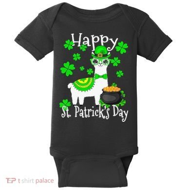 Happy St Patrick's Day Irish Shamrock Leprechaun Baby Bodysuit