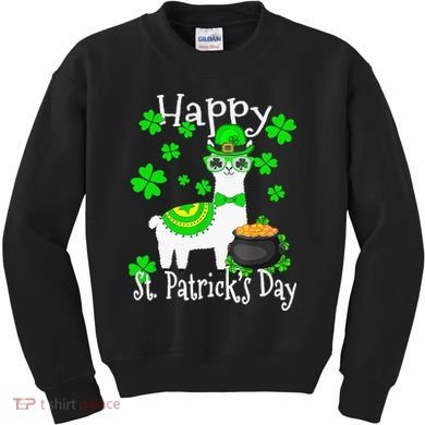 Happy St Patrick's Day Irish Shamrock Leprechaun Kids Sweatshirt
