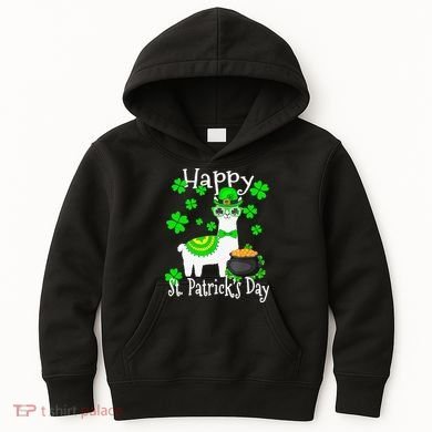 Happy St Patrick's Day Irish Shamrock Leprechaun Kids Hoodie