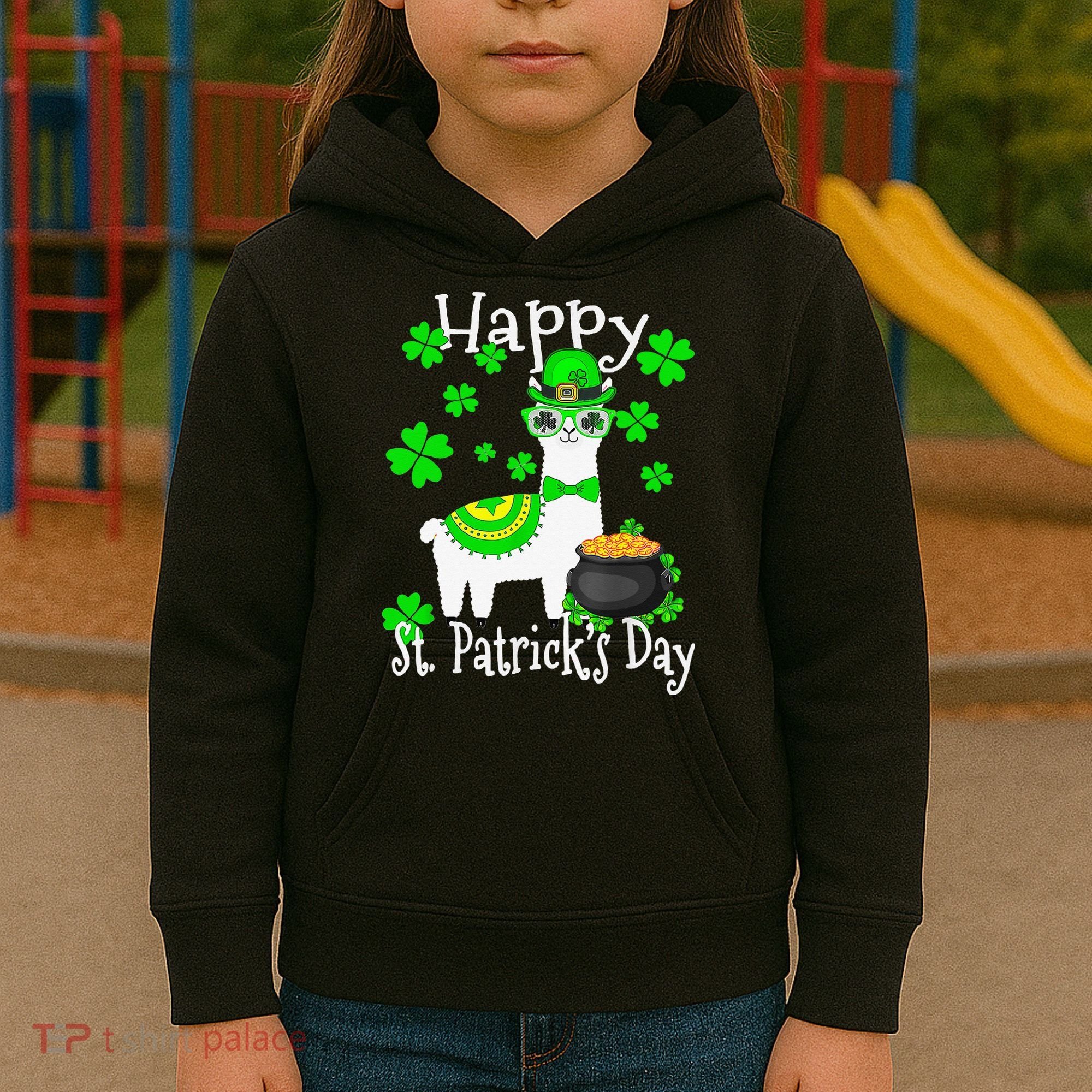 Happy St Patrick's Day Irish Shamrock Leprechaun Kids Hoodie