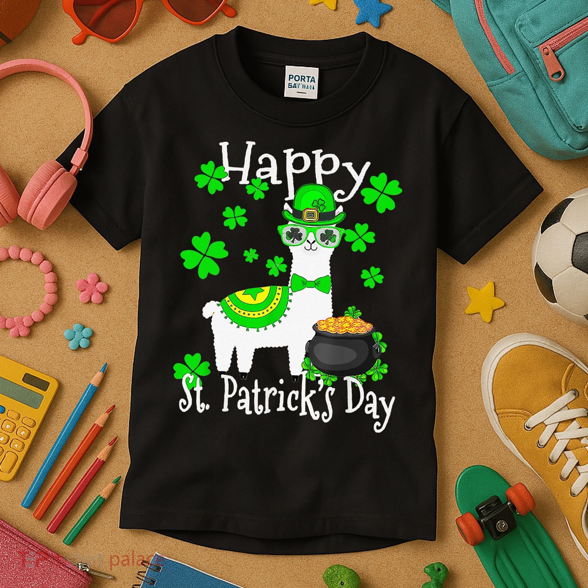 Happy St Patrick's Day Irish Shamrock Leprechaun Kids T-Shirt