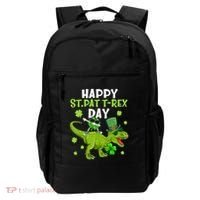 Happy St Pat T Rex Day Dino Shamrock St Patricks Day Gift Backpack thumb 0
