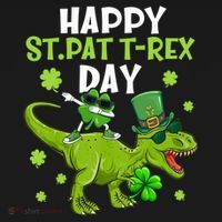 Happy St Pat T Rex Day Dino Shamrock St Patricks Day Gift Bucket Hat thumb 4