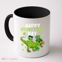 Happy St Pat T Rex Day Dino Shamrock St Patricks Day Gift Coffee Mug thumb 0