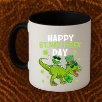 Happy St Pat T Rex Day Dino Shamrock St Patricks Day Gift Coffee Mug thumb 2