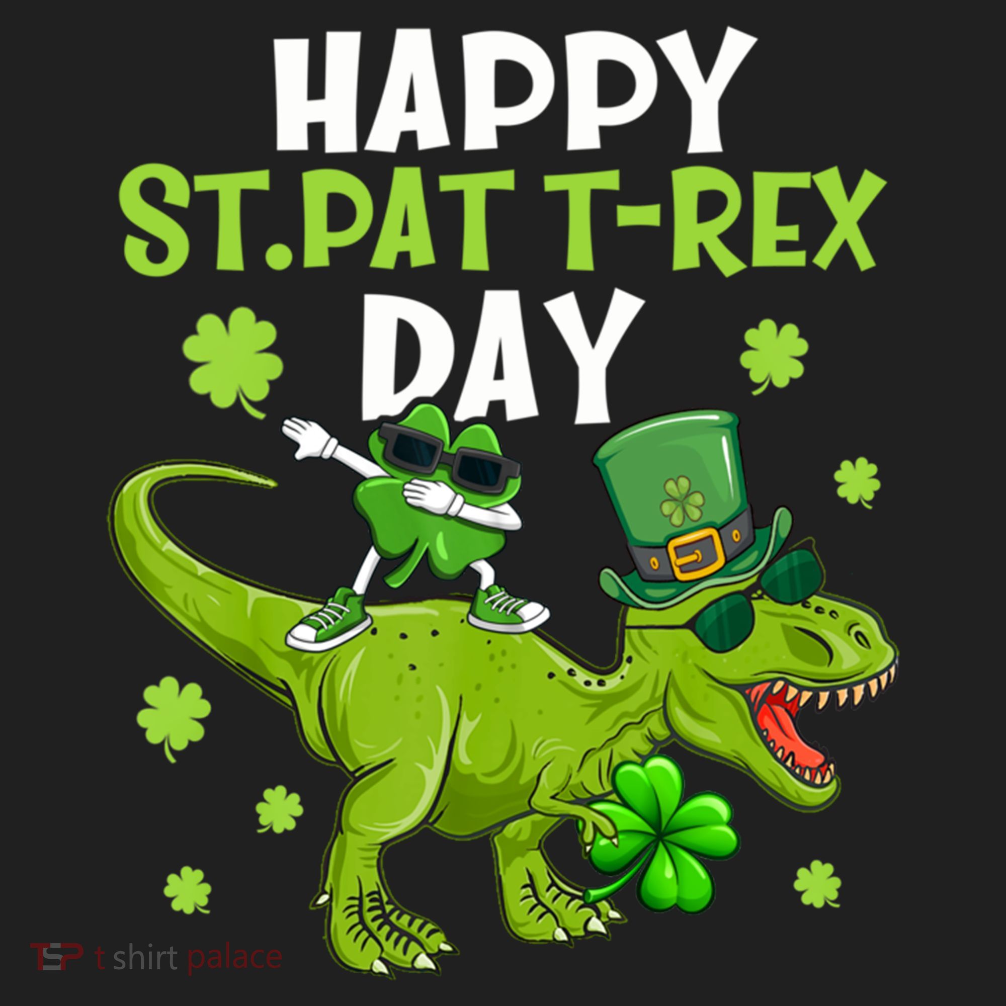 Happy St Pat T Rex Day Dino Shamrock St Patricks Day Gift Beanie