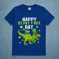Happy St Pat T Rex Day Dino Shamrock St Patricks Day Gift T-Shirt thumb 5