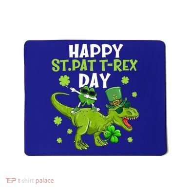 Happy St Pat T Rex Day Dino Shamrock St Patricks Day Gift Mousepad