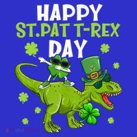 Happy St Pat T Rex Day Dino Shamrock St Patricks Day Gift Mousepad thumb 1