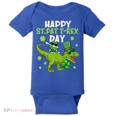 Happy St Pat T Rex Day Dino Shamrock St Patricks Day Gift Baby Bodysuit