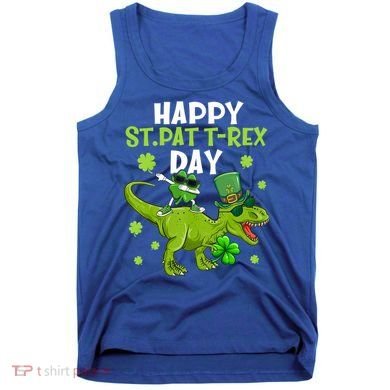 Happy St Pat T Rex Day Dino Shamrock St Patricks Day Gift Tank Top