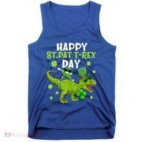 Happy St Pat T Rex Day Dino Shamrock St Patricks Day Gift Tank Top thumb 0