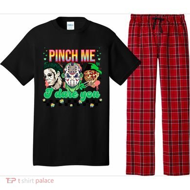 Horror St Patricks Day Lucky Vibes Pinch Me I Dare You Gift Pajama Set