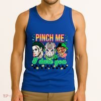 Horror St Patricks Day Lucky Vibes Pinch Me I Dare You Gift Tank Top thumb 3