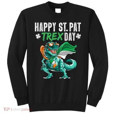 Happy St Pat T Rex Saint Patrick's Day Irish Flag Sweatshirt