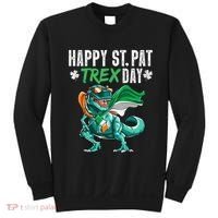 Happy St Pat T Rex Saint Patrick's Day Irish Flag Sweatshirt thumb 0
