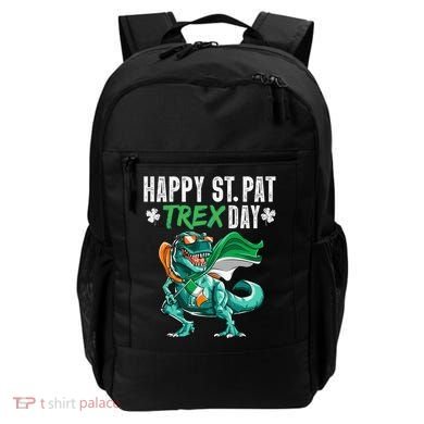 Happy St Pat T Rex Saint Patrick's Day Irish Flag Backpack