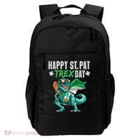 Happy St Pat T Rex Saint Patrick's Day Irish Flag Backpack thumb 0