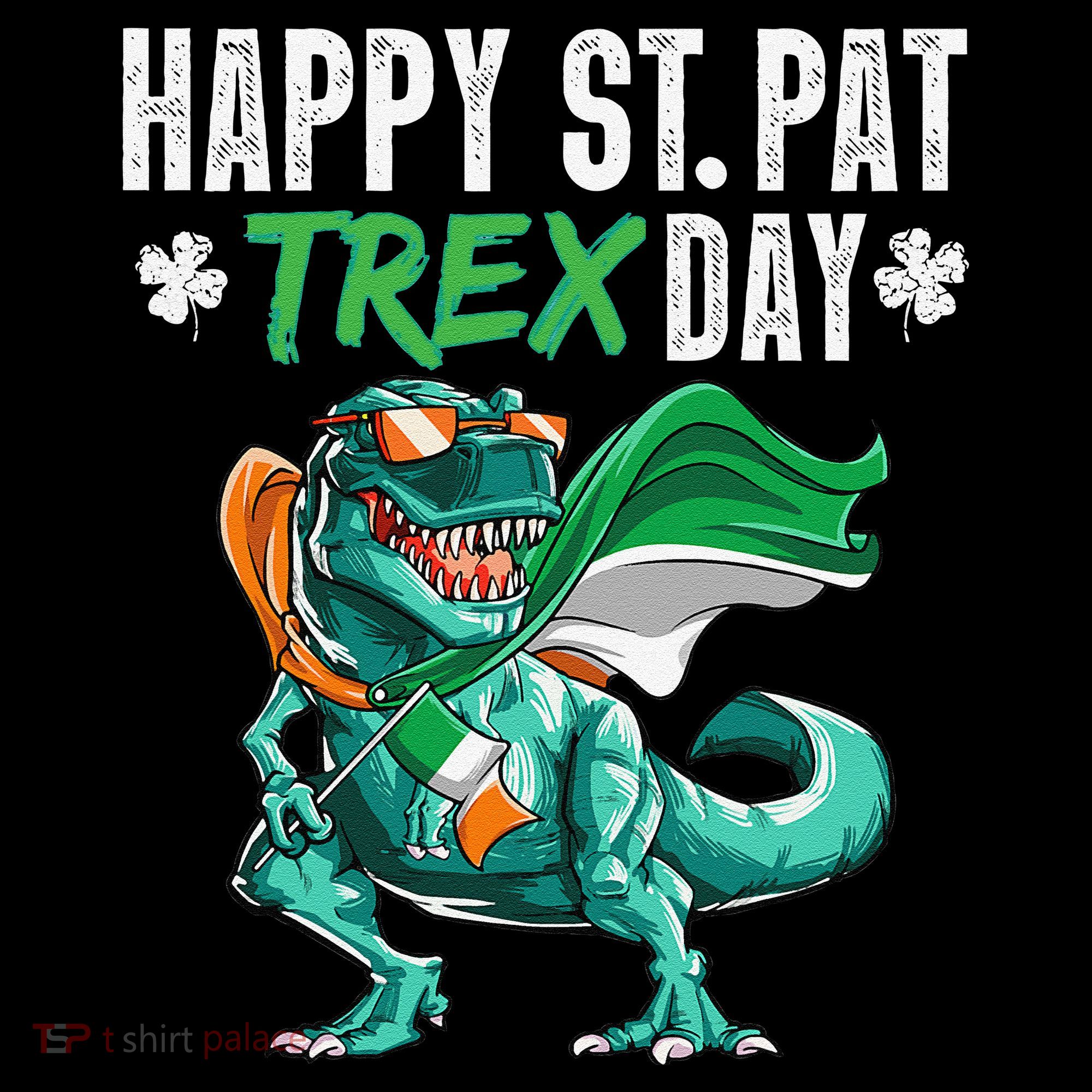 Happy St Pat T Rex Saint Patrick's Day Irish Flag Coffee Mug