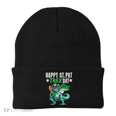 Happy St Pat T Rex Saint Patrick's Day Irish Flag Beanie