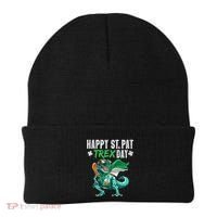 Happy St Pat T Rex Saint Patrick's Day Irish Flag Beanie thumb 0