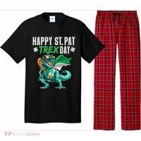 Happy St Pat T Rex Saint Patrick's Day Irish Flag Pajama Set thumb 0