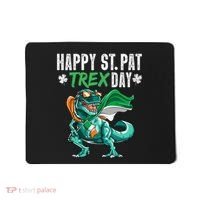 Happy St Pat T Rex Saint Patrick's Day Irish Flag Mousepad thumb 0