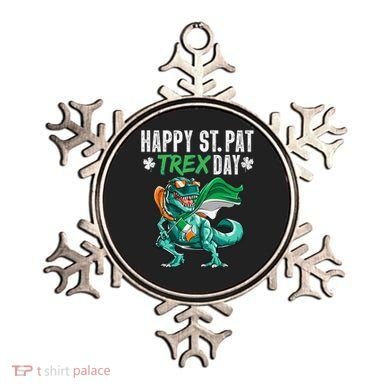Happy St Pat T Rex Saint Patrick's Day Irish Flag Ornament