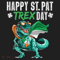 Happy St Pat T Rex Saint Patrick's Day Irish Flag Hat thumb 2