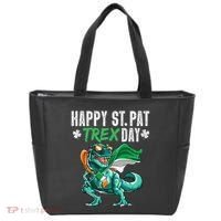 Happy St Pat T Rex Saint Patrick's Day Irish Flag Tote Bag thumb 0