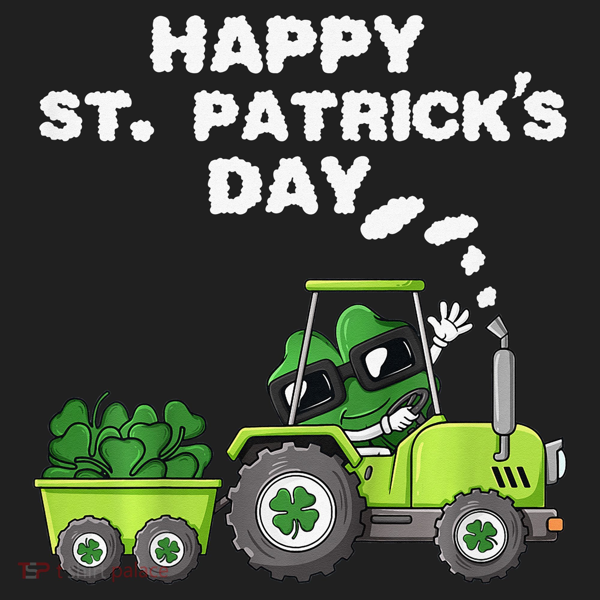 Happy St Patricks Day Shamrock Tractor Clover Women's Sweatshirt
