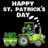 Happy St Patricks Day Shamrock Tractor Clover Doggie Tank thumb 4