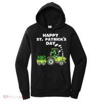 Happy St Patricks Day Shamrock Tractor Clover Women's Hoodie thumb 0