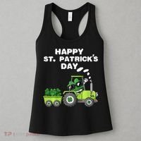 Happy St Patricks Day Shamrock Tractor Clover Women's Tank Top thumb 3
