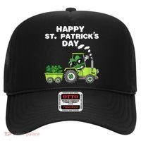 Happy St Patricks Day Shamrock Tractor Clover Hat thumb 0