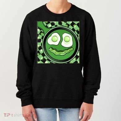 Happy St Patricks Day Green Eggs And Bacon Smile Women's Sweatshirt