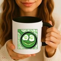 Happy St Patricks Day Green Eggs And Bacon Smile Coffee Mug thumb 3