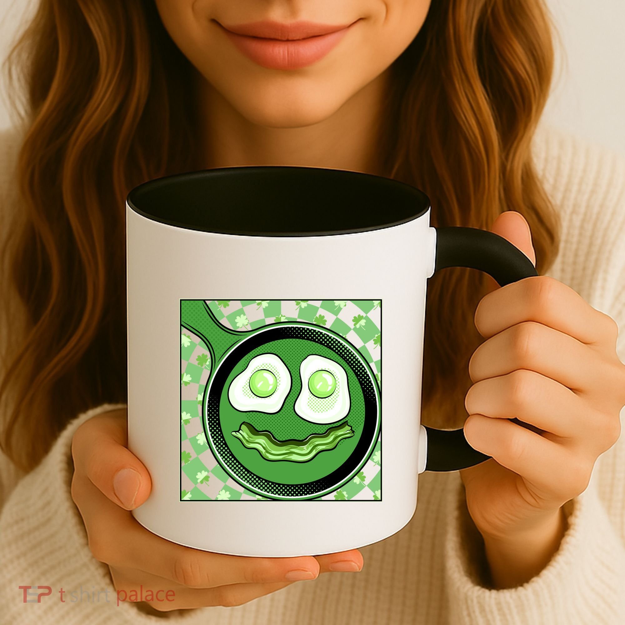 Happy St Patricks Day Green Eggs And Bacon Smile Coffee Mug