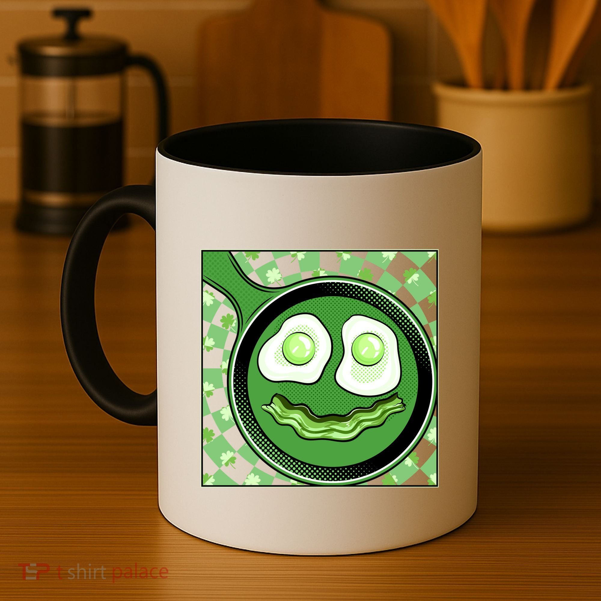 Happy St Patricks Day Green Eggs And Bacon Smile Coffee Mug