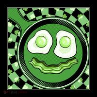 Happy St Patricks Day Green Eggs And Bacon Smile Ornament thumb 1