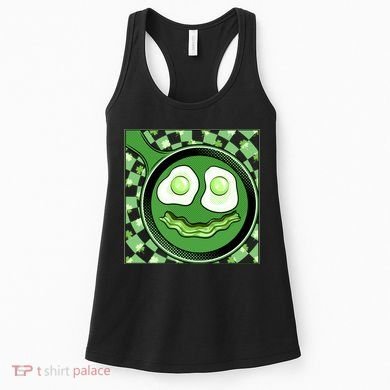 Happy St Patricks Day Green Eggs And Bacon Smile Women's Tank Top