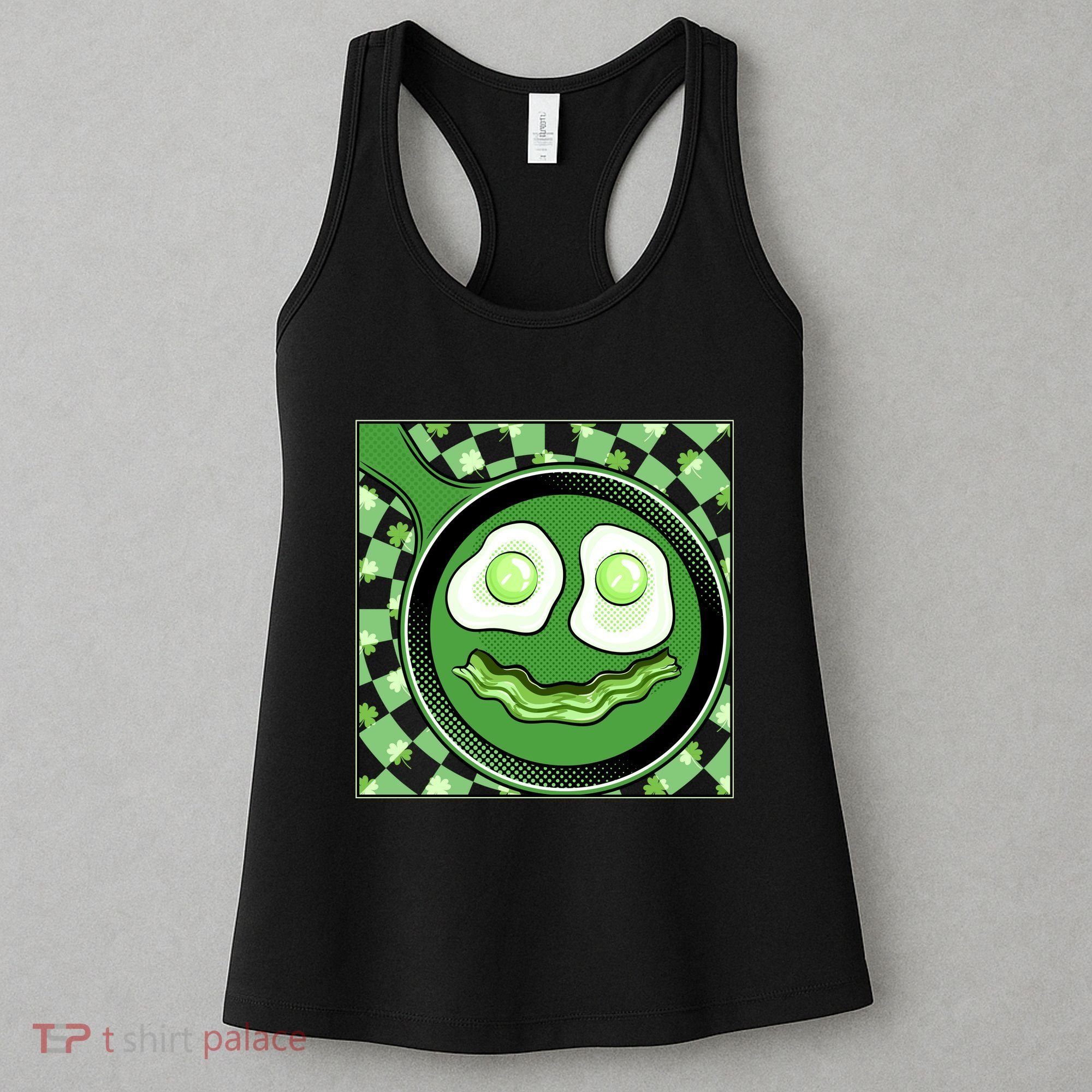 Happy St Patricks Day Green Eggs And Bacon Smile Women's Tank Top