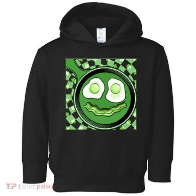 Happy St Patricks Day Green Eggs And Bacon Smile Toddler Hoodie
