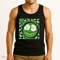 Happy St Patricks Day Green Eggs And Bacon Smile Tank Top thumb 3