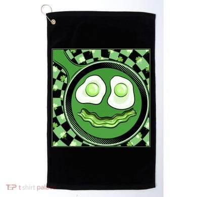 Happy St Patricks Day Green Eggs And Bacon Smile Golf Towel