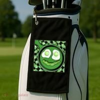 Happy St Patricks Day Green Eggs And Bacon Smile Golf Towel thumb 2