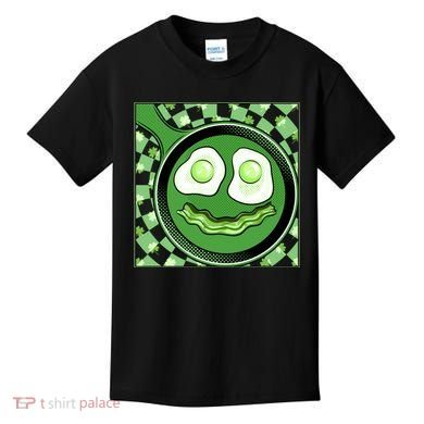 Happy St Patricks Day Green Eggs And Bacon Smile Kids T-Shirt