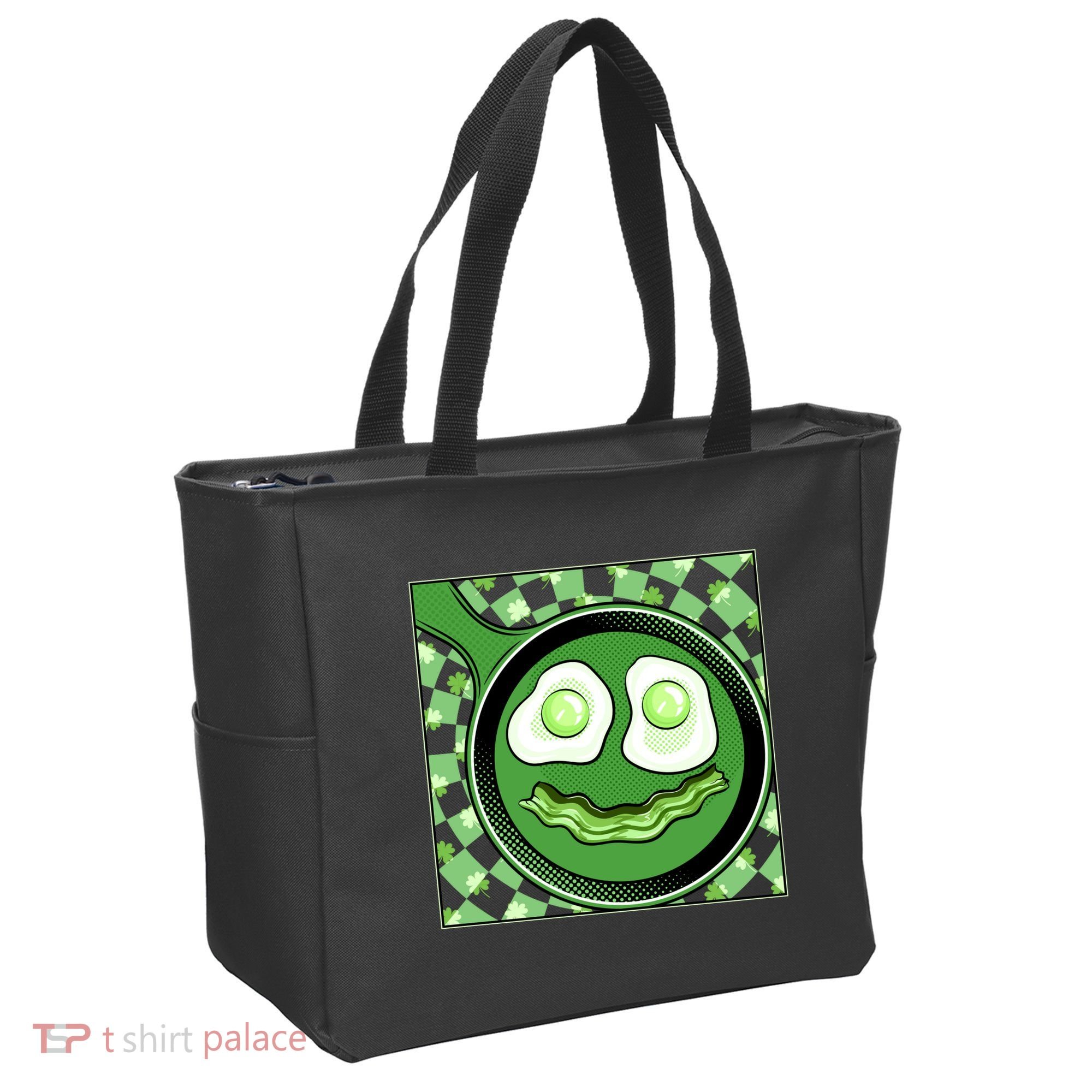 Happy St Patricks Day Green Eggs And Bacon Smile Tote Bag