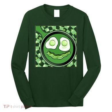 Happy St Patricks Day Green Eggs And Bacon Smile Long Sleeve Shirt